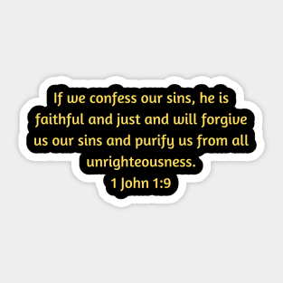 Bible Verse 1 John 1:9 Sticker